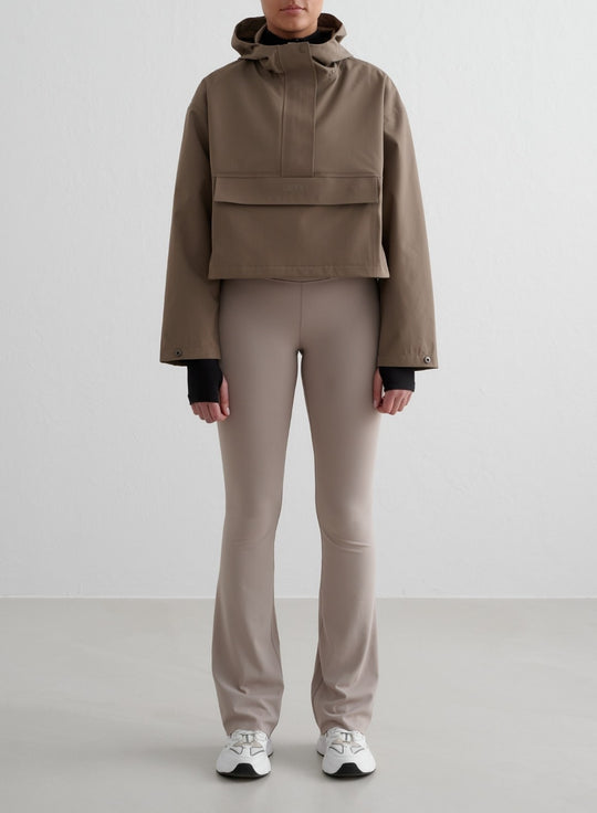 Nougat Cropped Waterproof Anorak